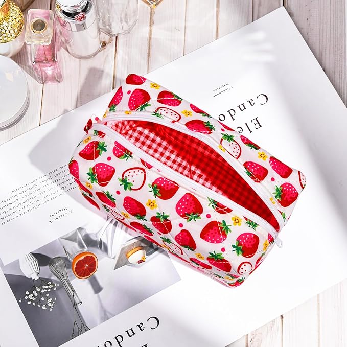 Soidram pink makeup bag quilted