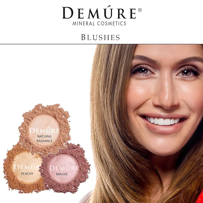 Demure Mineral Blush Makeup (Peachy), Loose Powder Makeup, By Demure