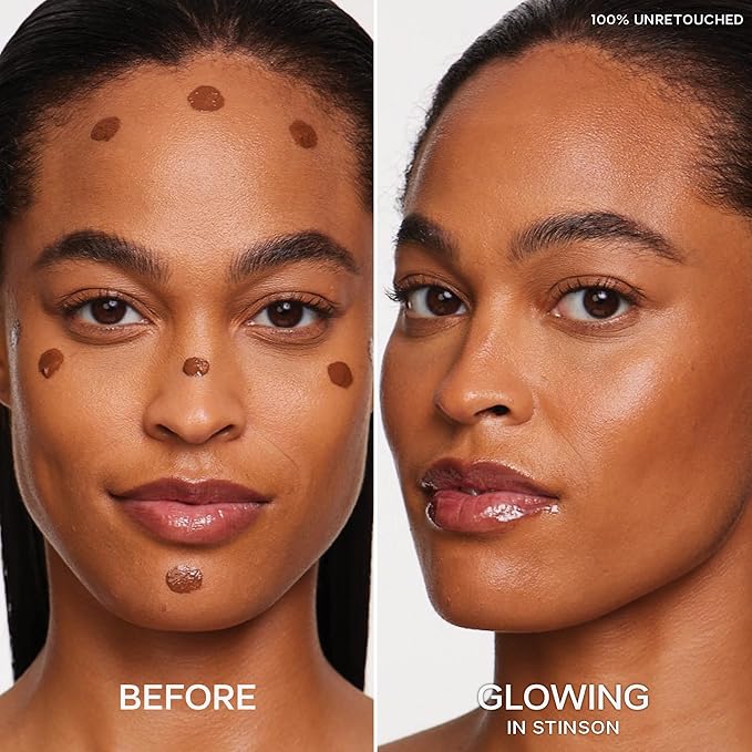 Saie Dew Bronze - Hydrating Liquid Bronzer Stick For a Sun Kissed Glow - Liquid Contour Stick Infused with Nourishing Skin Care Ingredients - Sculpted Face Makeup Essential - Stinson (0.4 oz)