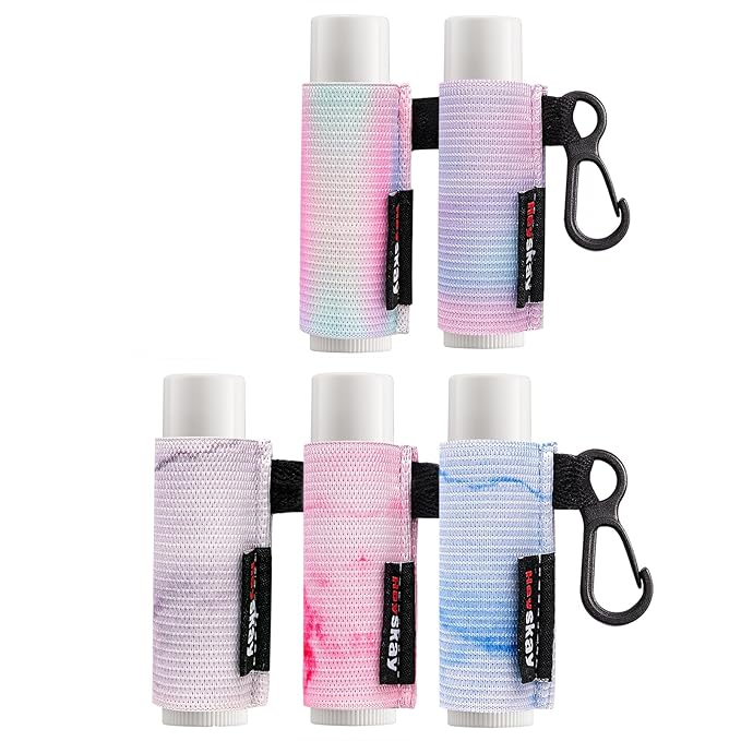 5PCS Lip Balm Holder Sleeves Keychain