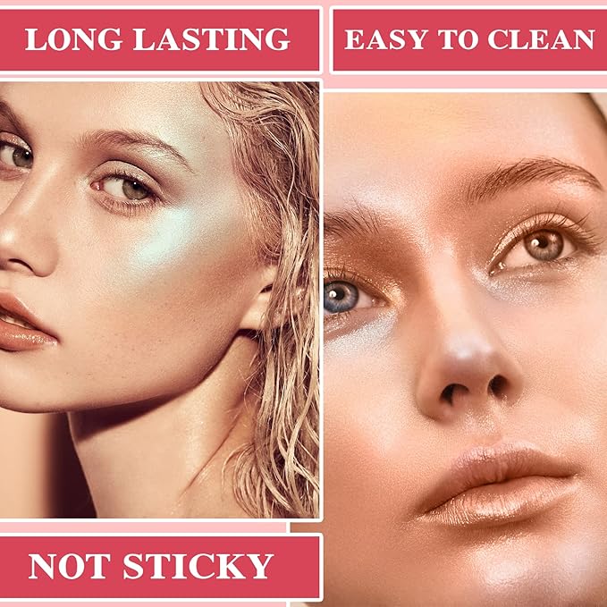 Polvo De Hadas Highlighter Powder Stick Body Face Makeup Gift-Gold