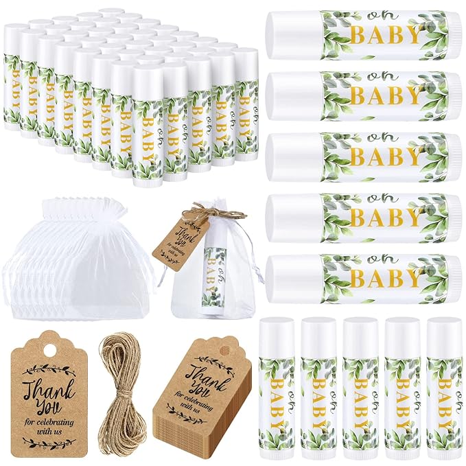 Demissle 50 Pcs Baby Shower Lip (Leaves)