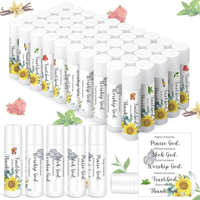 50 Pcs Bible Verse Lip Balm Employee