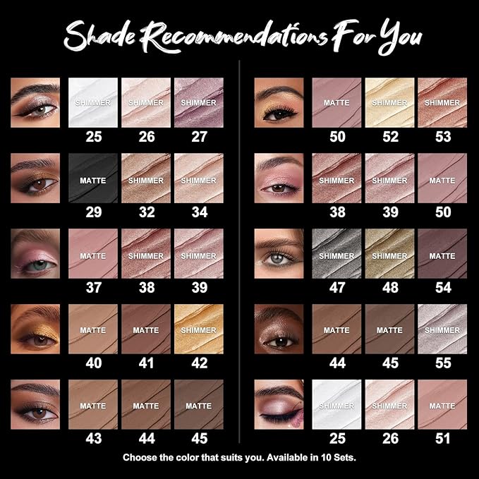 FOCALLURE 3 Pcs Cream Eyeshadow Stick,Matte Eyeshadow Pencil Crayon,Crease-proof Eye Shadow Brightener Sets,Long Lasting Eye Shadow Highlighter Stick Make up (Oh So Nude)