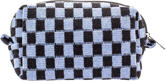 Pazimiik checkered makeup bag for