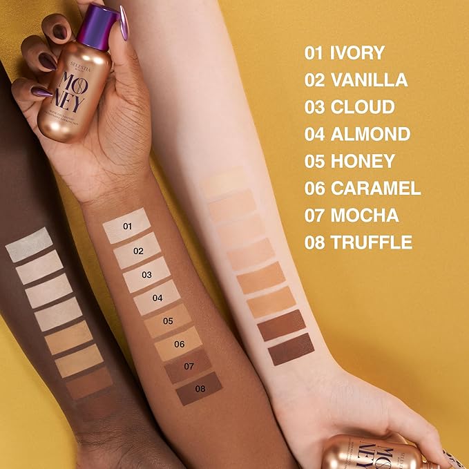 Matte Foundation Money - Long-Lasting Makeup Foundation with Flawless & Buildable Coverage - Liquid Foundation for All Skin Types (Cloud)