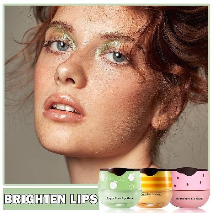 3PCS Bee Lip Balm Honey Pot Lime)