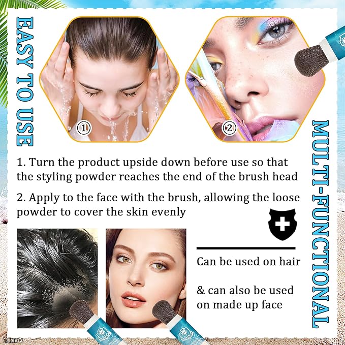 Mineral Face Sunscreen Setting Powder,Lasting Oil Control Lightweight