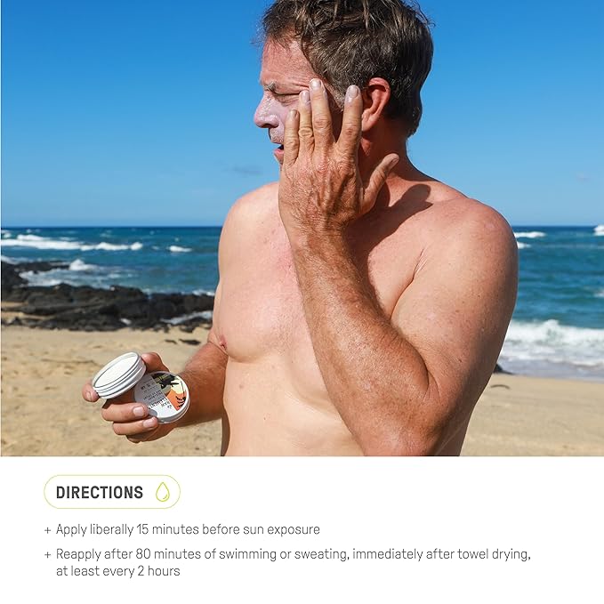 Raw Elements Mike Fields Face & Body Organic Sunscreen Tin SPF 30 - Non-Nano Zinc Oxide, Water-Resistant 80 Min, Reef Safe, All Ages Safe, Travel Sunblock 1.8 oz