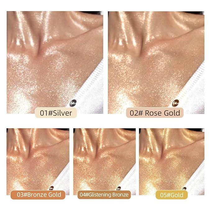 Moisturizing Body Luminizers 5 Colors Smooth and Shimmer Rose Gold) 40ml