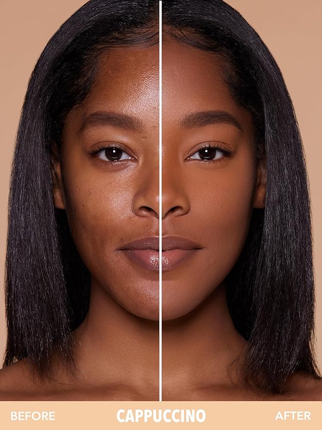 SHEGLAM SKin-Focus Full Coverage Powder Foundation Oil-Control Lightweight Face Pressed Powder Makeup-Cappuccino