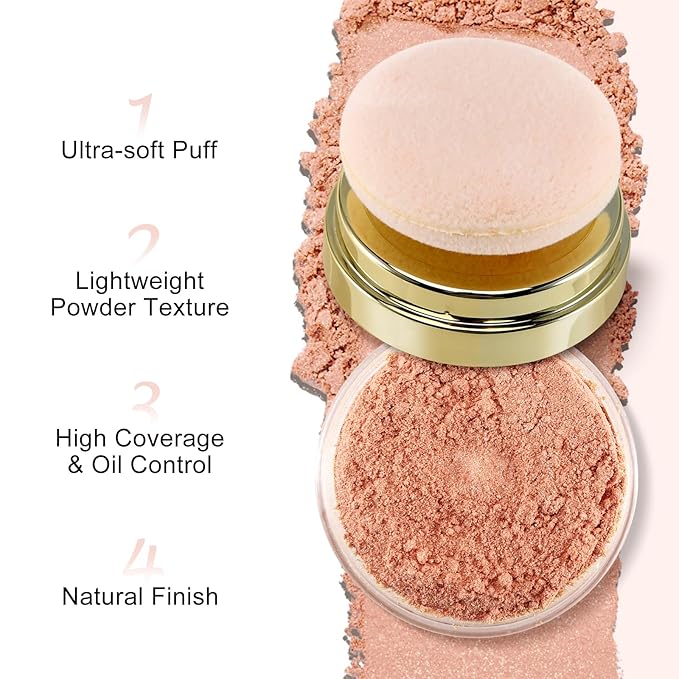 Boobeen Setting Powder, Lightweight Oil Control Loose Setting
