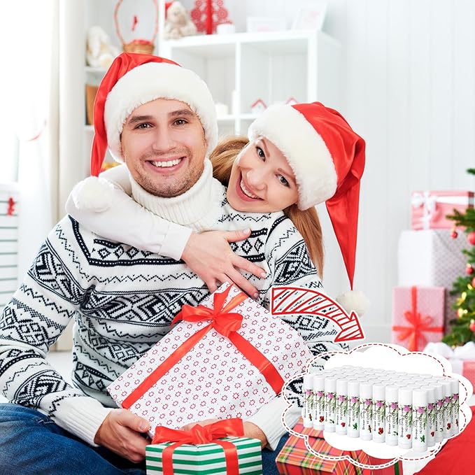 50 Pcs Lip Balm Bulk Christian Gift for Women Faith Religious Bible Verse Lip Balm Inspirational Gift Scripture Moisturizing Lip Care Product for Coworker Friend Sister Teacher Birthday