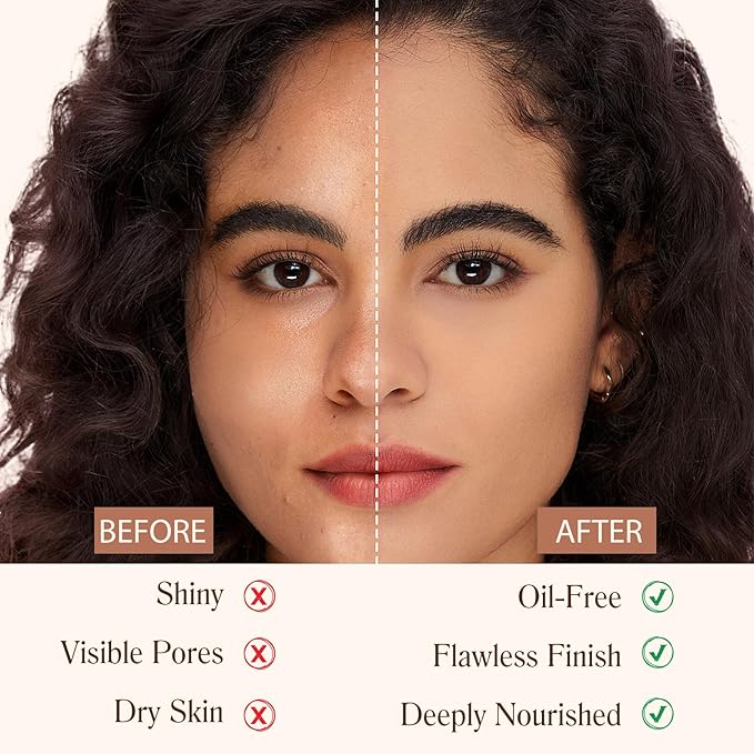 Colour Changing Foundation Liquid 4 in 1, Foundation for Older Women, Hydrating Longwearing & Waterproof Concealer, SPF 50+ Makeup Base Nude Face, Medium Spectrum for all Skin