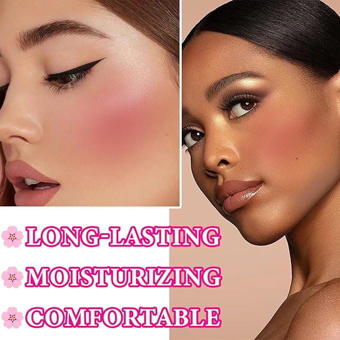 3 Pcs Cream Blush Stick Set,Face Shadow Shading & Eyes(04#,05#,06#)