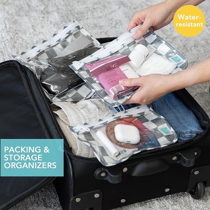 Bumkins, A4 Charcoal Check, 3 Piece Assortment