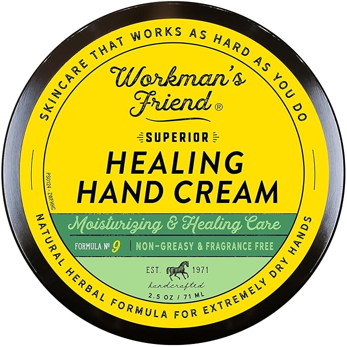 WORKMAN'S FRIEND Superior Healing Hand Cream - Intense Moisturizer - Heals Extremely Dry & Cracked Skin - 2.5 ounce
