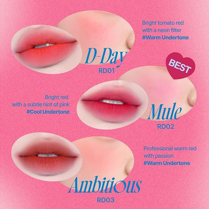 Lip&Cheek Blurry Pudding Pot | Reddish Moment - Ambitious | Makeup Blush, Buildable Lightweight, Multi-Use Soft Matte Finish | 5g