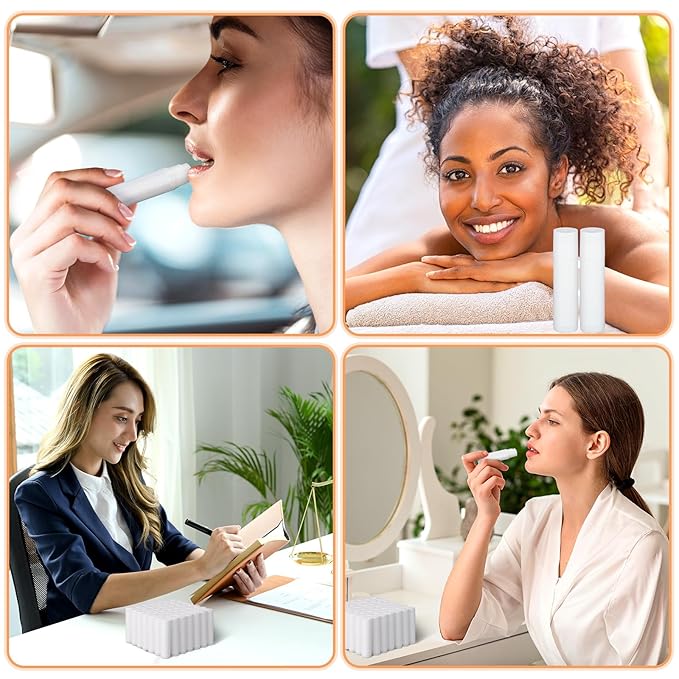 Demissle 300 Pcs Unlabeled Lip Balms Bulk Chapped Stick Blank Mini Lip Balm Gifts Moisturizing Lip Balm Party Favors for Women Homeless Guests Wedding Bridal Shower Baby Shower Favors(Vanilla)