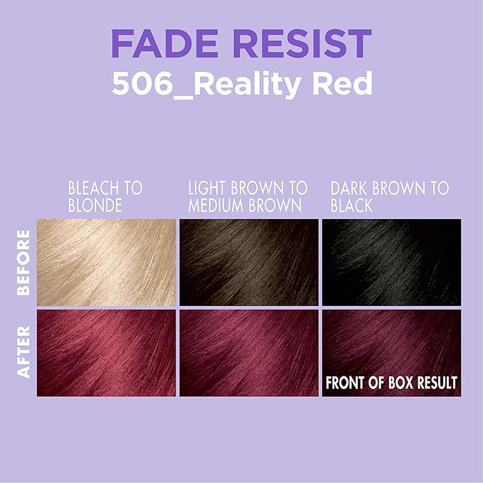 Softsheen-Carson Dark and Lovely Hair Dye, Fade Resist Hair Color with Conditioning Mask, Reality Red, 1 Kit