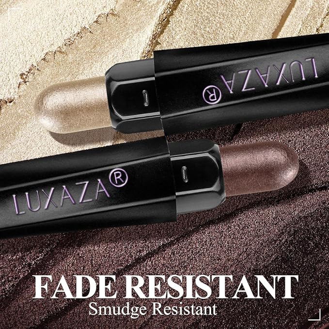 Brown Eyeshadow Stick Makeup 6PCS Set, Neutral Eyeshadow Palette Metallic Shimmer Matte Cream Eye Shadow Eyeliner Brightener Pencil Crayon - TAUPE MAUVE