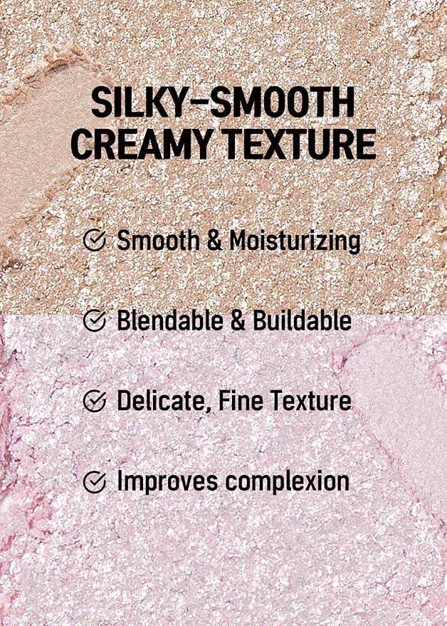 COLORGRAM Milk Bling Heartlighter 02 Pink Heart | Silky Smooth Versatile Creamy Highlighter with Shimmery Finish, Soft and Natural Glow Perfect for Daily Makeup