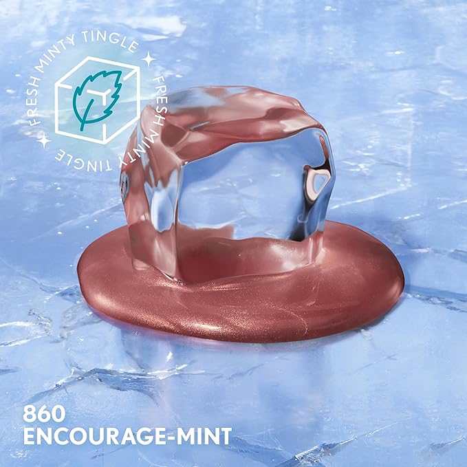 Covergirl Clean Fresh Yummy Plumper Lip Gloss, 860 Encourage-Mint, Shiny, Vegan Formula, Easy to Apply, Minty Flavor, 0.33oz