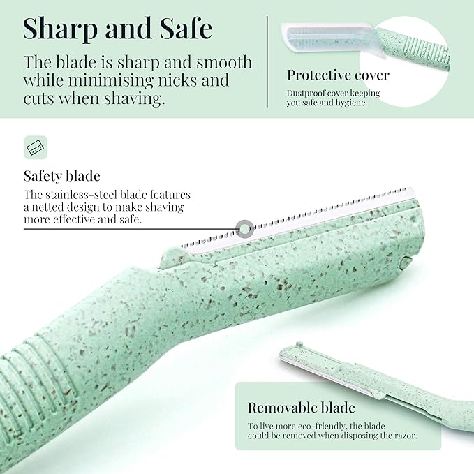 ennva Eyebrow Razor for Women | Dermaplane Facial Razor for Face | Hair Trimmer Face Razor for Body Use | Multipurpose Facial Hair Removal Disposable Blades Eyebrow Tool - 6pcs