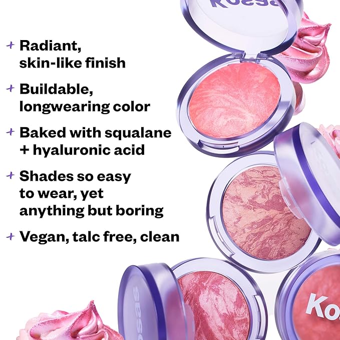 Kosas Blush is Life – Talc-Free Dimensional Blush Baked with Squalane & Hyaluronic Acid – Long Wear, Safe for Sensitive Skin - Butterflies