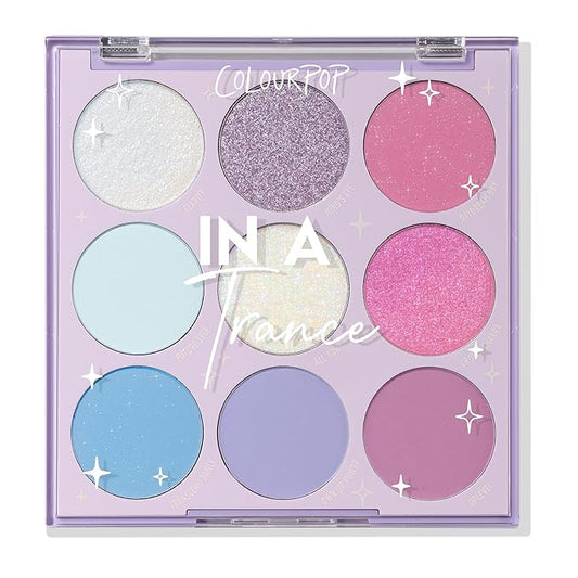 ColourPop Eyeshadow Palette - Eye Makeup Palette with Matte, Metallic, Matte Sparkle & Glitter Finishes - High-Pigment Eye Makeup with a Long-Wearing Formula - In a Trance (0.3 oz)