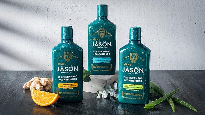 Jason Men's Hydrating 2-in-1 Shampoo and Conditioner, 12 oz