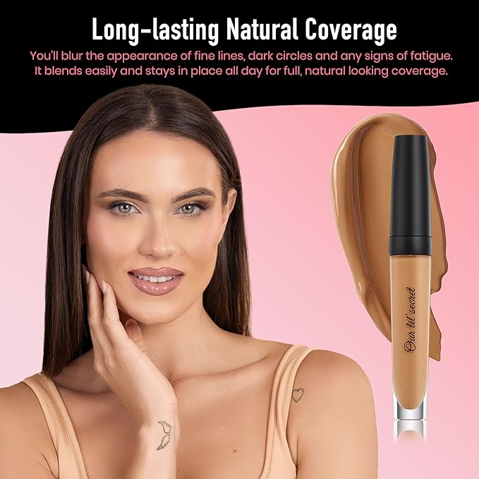 Frankie Rose Cosmetics Our Lil’ Secret Concealer – Sweat-Proof & Matte Under Eye Concealer, Long Lasting Concealer Full Coverage For Fine Lines, Dark Circles & Hide Imperfections - Java
