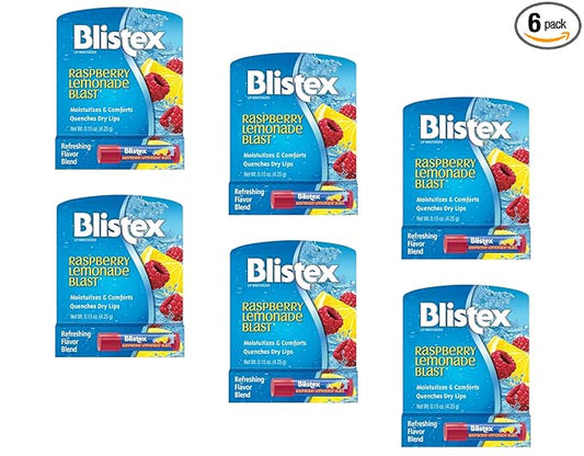 Blistex Raspberry Lemonade Blast Lip Protectant, .15 oz (Pack of 6)