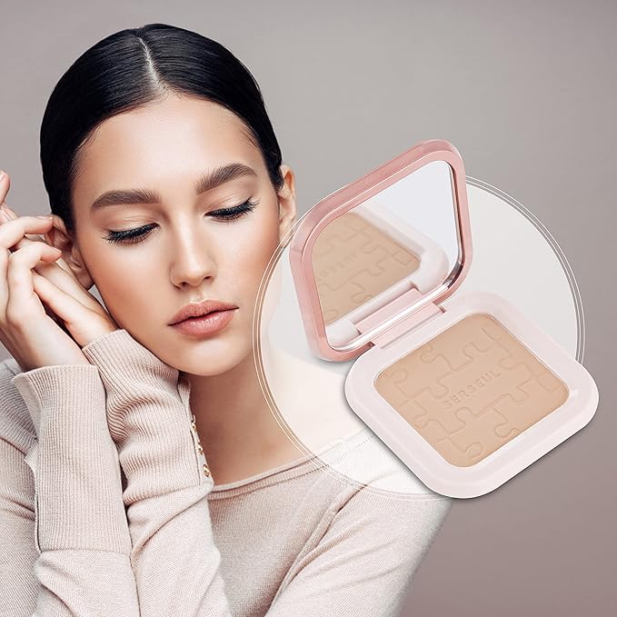 MEICOLY Contour Palette,Shimmer Highly Pigmented Face Powder,Silky Smooth Soft Grey