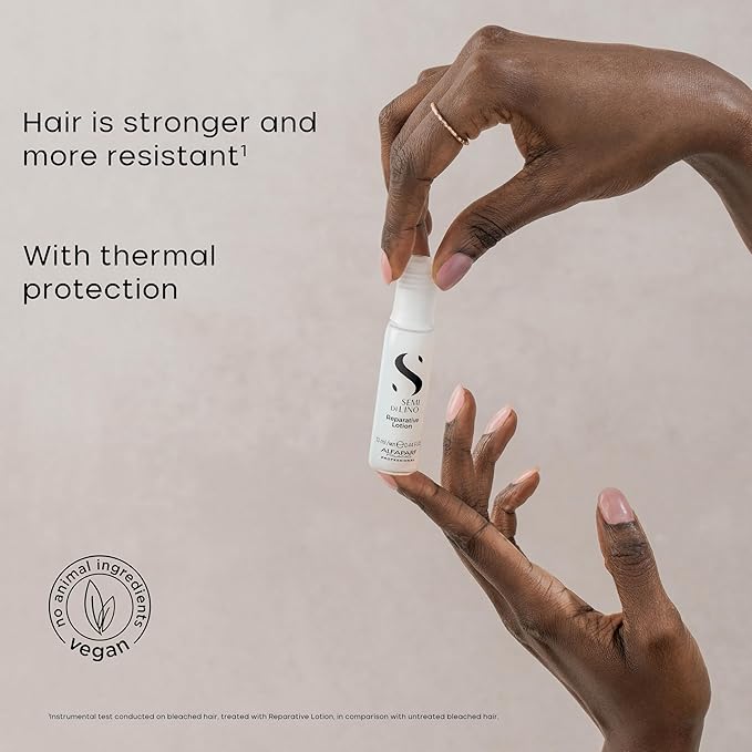 Alfaparf Milano Semi di Lino Reconstruction Reparative Lotion Treatment - Hair Repair for Damaged Hair, Adds Shine, Softness and Body - Thermal Protection - Anti Hair Breakage (6 Vials/2.64 oz)