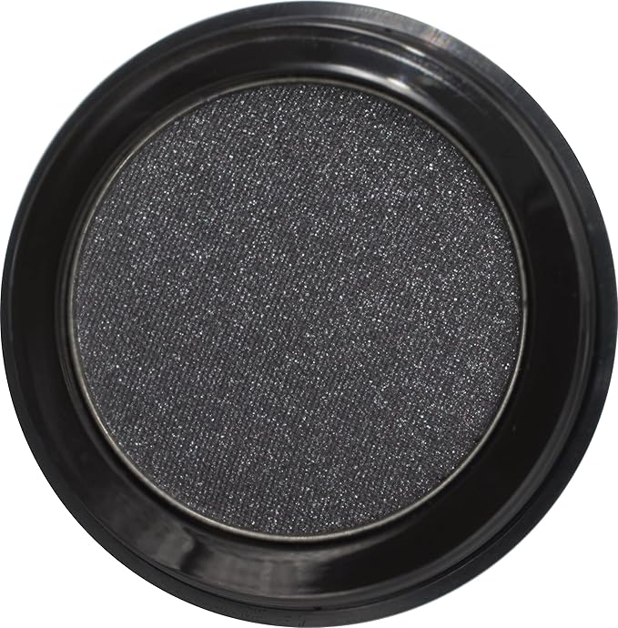 Eclipse Shimmering Glitter Black Onyx Chrome Dark Grey Pressed Powder Single Vegan Eyeshadow; Talc, Paraben & Cruelty Free