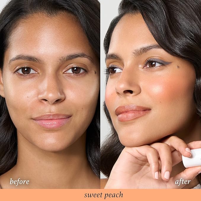 Julep Skip The Brush Cream to Powder Blush Stick - Sweet Peach - Blendable and Buildable Color - 2-in-1 Blush and Lip Makeup Stick