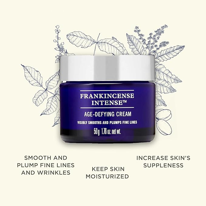 Neal's Yard Frankincense Intense Age Defying Cream with Carnauba Wax, Smoothes & Plumps Fine Lines & Wrinkles, Cruelty-Free, 50g