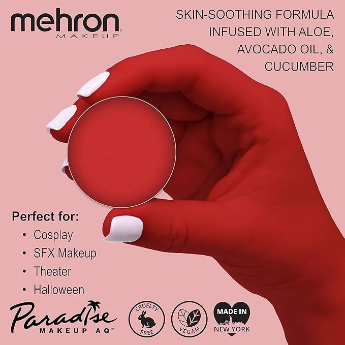 Mehron Makeup Paradise Makeup AQ Refill (.25 oz) (BEACH BERRY)