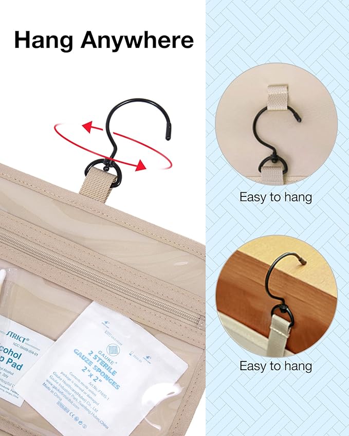 Bagsmart travel toiletry bag hanging