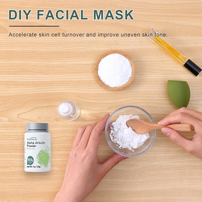 Alpha Arbutin Powder, 99.9% Purity, Cosmetic Grade, Alp 1OZ