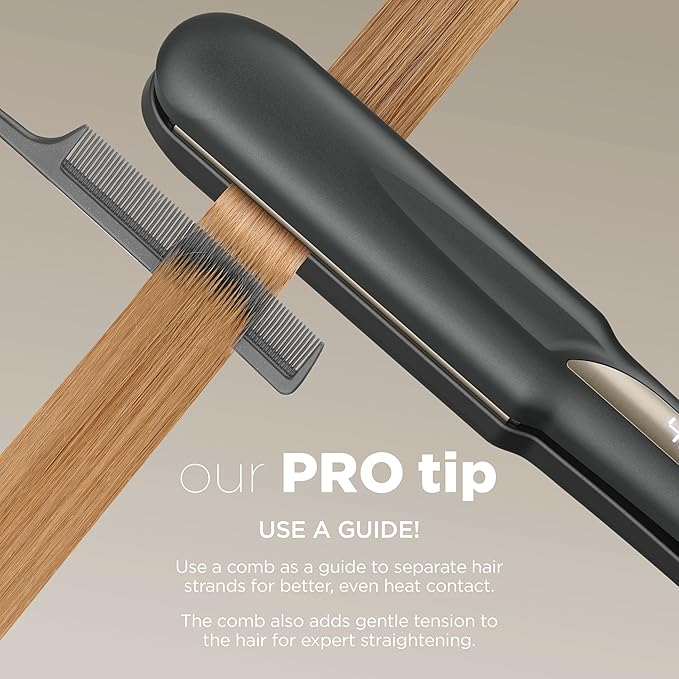 INFINITIPRO BY CONAIR Tourmaline Ceramic Flat Iron, 1 1/4-inch Digital Hair Straightener