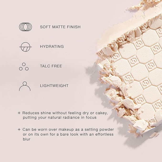 Jouer Soft Focus Hydrate & Setting Powder - Pressed Powder with Matte Finish - Blurring Powder for Fine Lines and Pores - Set Face Makeup Foundation or Concealer - Fair