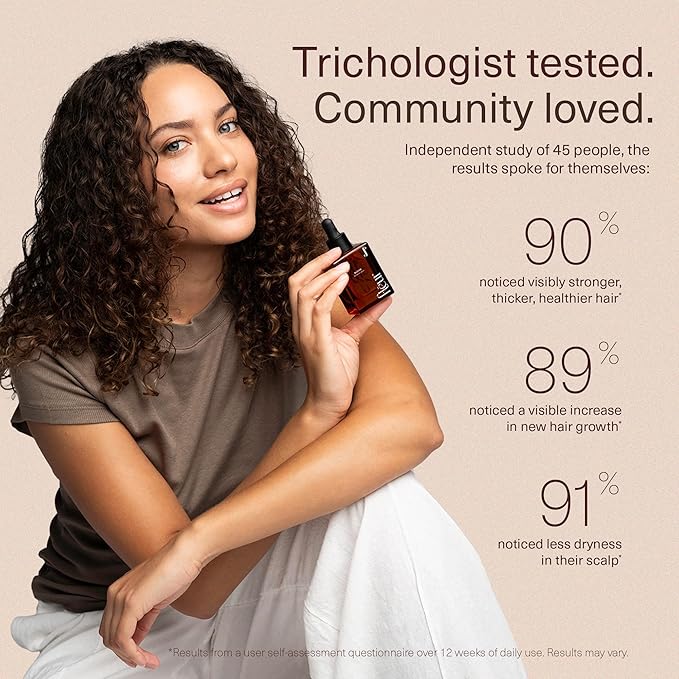 Bloom Peptide Hair Serum with Advanced Multi-Peptides for Women with Thinning Hair, Promotes Fullness, Reduces Shedding, & Balances Scalp, Lightweight, Non-Greasy (Pack 1) 30ml