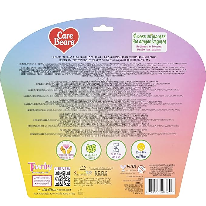 Townley Girl Care Bears 10 Piece Plant Based Lip
