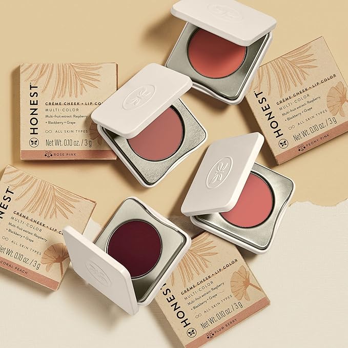Honest Beauty 2-in-1 Creme Cheek Blush + Lip Color | EWG Verified, Vegan + Cruelty Free | Cotton Candy, .1 oz