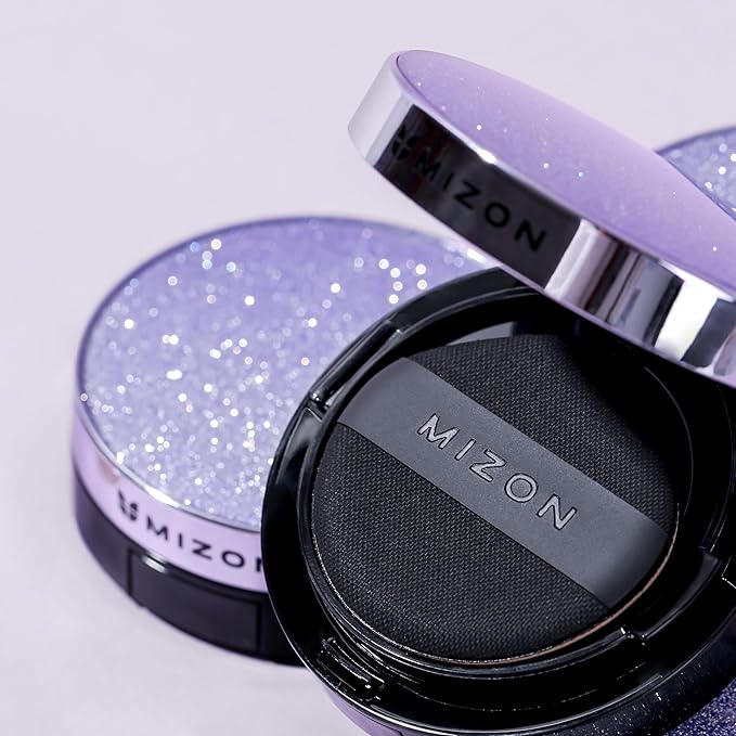 MIZON Vegan Collagen Cushion (15g/ 0.52 oz x 2 ea) Healthy and glowing look, Medium coverage compact with SPF38 PA++ Protection, Skincare and makeup INCLUDES REFILL (#21 Light Beige)