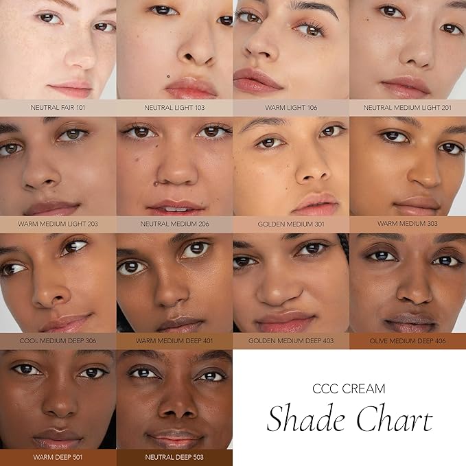 CLE Cosmetics CCC Cream (Olive Medium Deep 406 / SPF 50) - Color Correcting CC Cream with Sunscreen - Lightweight, Hydrating, Light to Medium Coverage Foundation - BB & CC Hybrid - 1 fl oz