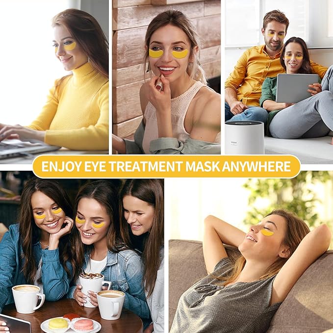 Under Eye Patches, 120 Pcs Golden Under Eye Mask, Eye Treatment Mask for Under Eye Bags, Dark Circles, Puffy Eyes, Fine Lines, Anti-Aging and Anti-Wrinkle, Collagen Eye Mask Skincare