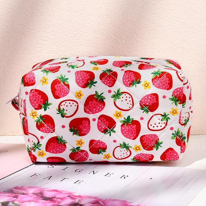 Soidram pink makeup bag quilted